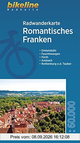 Radwanderkarte Romantisches Franken, wetterfest/reißfest (bikeline Radwanderkarte)
