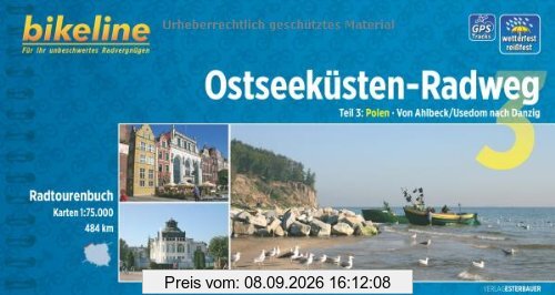 Bikeline: Ostseeküsten-Radweg, Teil 3: Polen. Von Ahlbeck/Usedom nach Danzig. 1:75 000, wetterfest/reißfest
