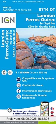 Lannion Perros-Guirec.les Sept iles 1:25 000