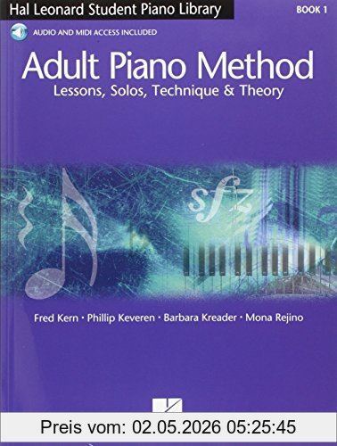 unbekannt Hal Leonard Adult Piano Method Book 1 Lessons Solos Technique Book