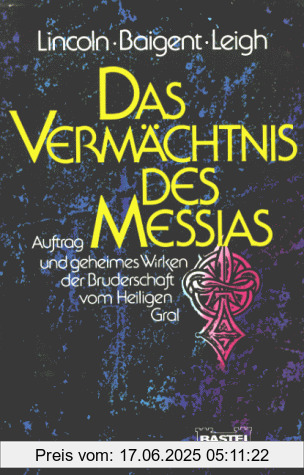 Binding : Taschenbuch, Label : Bastei Lübbe, Publisher : Bastei Lübbe, NumberOfItems : 1, medium : Taschenbuch, authors : Henry Lincoln, Michael Baigent, Richard Leigh, languages : german, ISBN : 3404640926