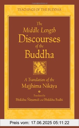 Binding : Gebundene Ausgabe, Edition : Revised., Label : Wisdom Publications, Publisher : Wisdom Publications, NumberOfItems : 1, PackageQuantity : 1, medium : Gebundene Ausgabe, numberOfPages : 1424, publicationDate : 1995-11-09, translators : Bhikkhu Bodhi, Bhikkhu Nanamoli, languages : english, ISBN : 086171072X