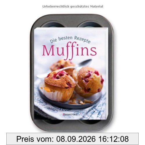 Muffins-Set: Die besten Rezepte: Buch und passendes 6-er Muffinsbackblech