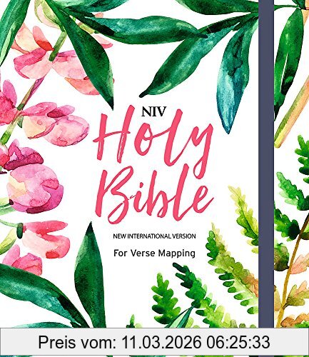 New International Version Niv Bible For Journalling And Verse-Mapping, Floral