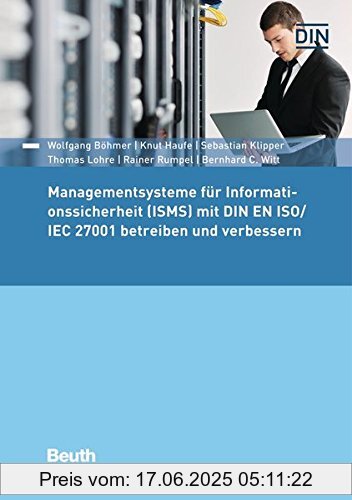 Brand : Beuth, Binding : Taschenbuch, Edition : 1, Label : Beuth, Publisher : Beuth, medium : Taschenbuch, numberOfPages : 208, publicationDate : 2017-12-11, authors : Wolfgang Böhmer, Knut Haufe, Sebastian Klipper, Thomas Lohre, Rainer Rumpel, Witt, Bernhard C., ISBN : 3410260323