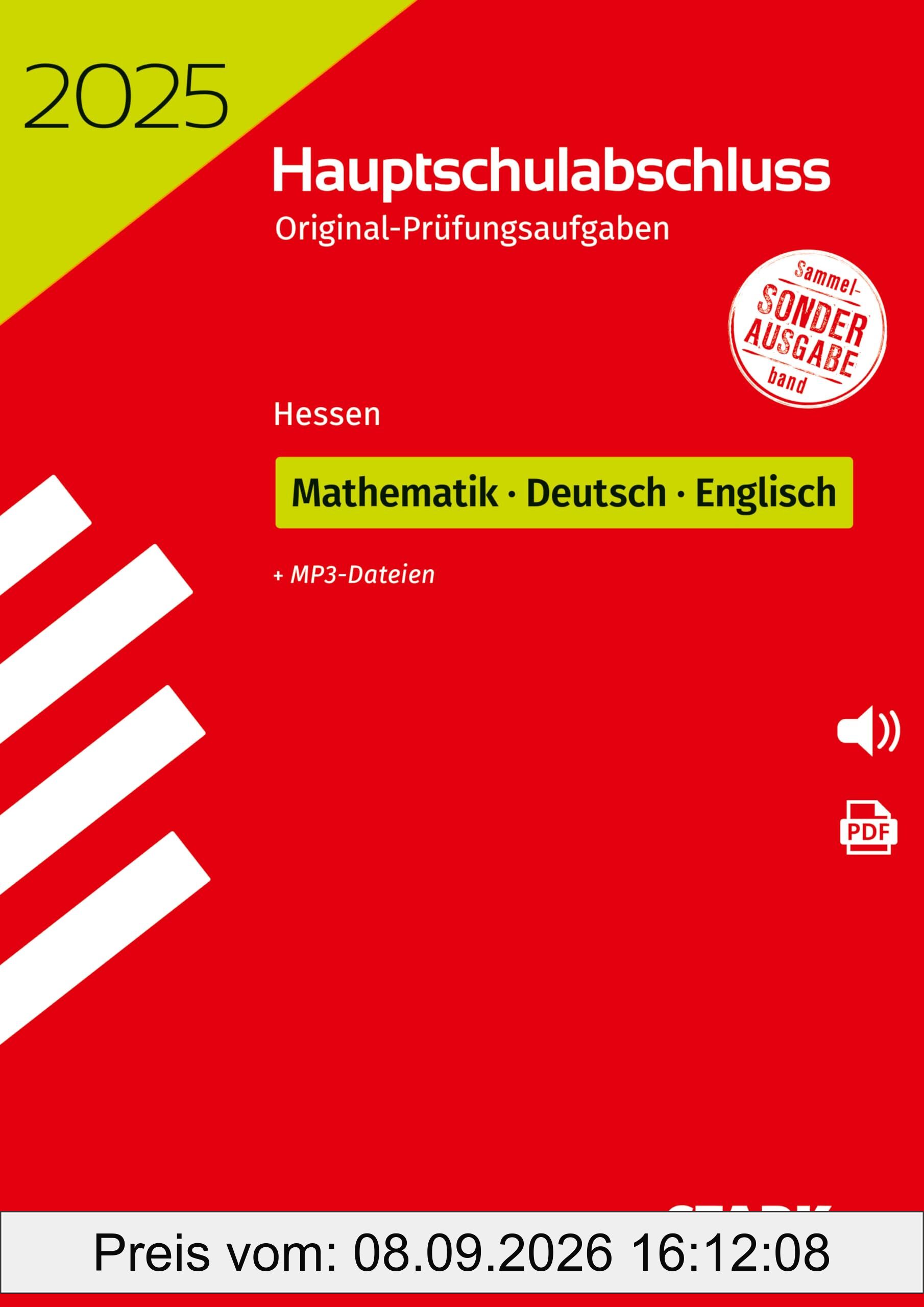 STARK Original-Prüfungen Hauptschulabschluss 2025 - Mathematik, Deutsch, Englisch - Hessen