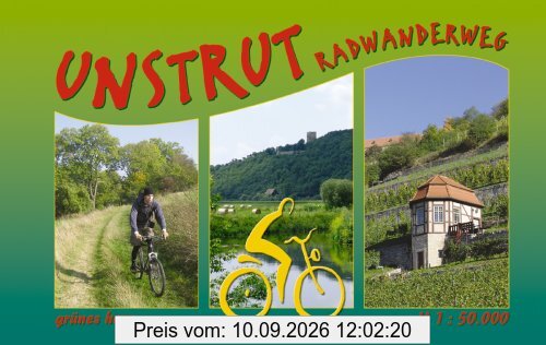 Unstrut-Radwanderweg: Von Kefferhausen nach Naumburg. Maßstab 1:50.000