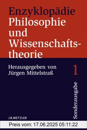Binding : Broschiert, Label : Metzler, J B, Publisher : Metzler, J B, medium : Broschiert, numberOfPages : 3678, publicationDate : 2004-02-12, publishers : Jürgen Mittelstraß, languages : german, ISBN : 3476020126