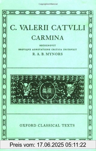 Binding : Gebundene Ausgabe, Label : Oxford University Press, Publisher : Oxford University Press, NumberOfItems : 1, medium : Gebundene Ausgabe, numberOfPages : 113, publicationDate : 1958-12-31, authors : Roger Mynors, languages : english, ISBN : 0198146043