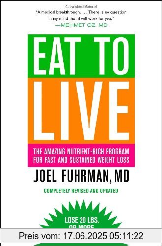 Binding : Taschenbuch, Edition : Revised, Update., Label : Little, Brown and Company, Publisher : Little, Brown and Company, NumberOfItems : 1, PackageQuantity : 1, medium : Taschenbuch, numberOfPages : 400, publicationDate : 2011-01-05, authors : Joel Fuhrman, languages : english, ISBN : 031612091X