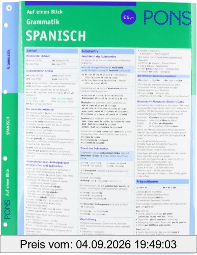 PONS Grammatik auf einen Blick. Spanisch