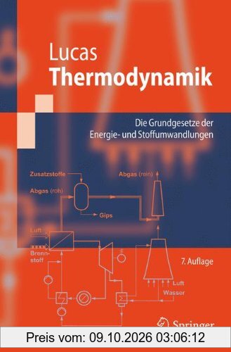 Thermodynamik: Die Grundgesetze der Energie- und Stoffumwandlungen (Springer-Lehrbuch)