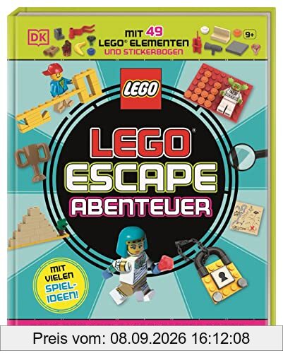 LEGO® Escape Abenteuer: Baue drei coole LEGO® Escape Rooms. Mit 49 LEGO® Elementen und Stickerbogen
