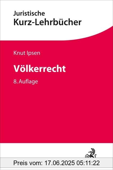 Binding : Taschenbuch, Edition : 8., völlig neu bearbeitete, Label : C.H.Beck, Publisher : C.H.Beck, medium : Taschenbuch, numberOfPages : 1500, publicationDate : 2024-02-19, publishers : Volker Epping, Wolff Heintschel von Heinegg, ISBN : 3406799264