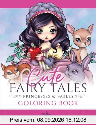Cute Fairy Tales, Princesses, and Fables Coloring Book (Fantasy Coloring by Selina)