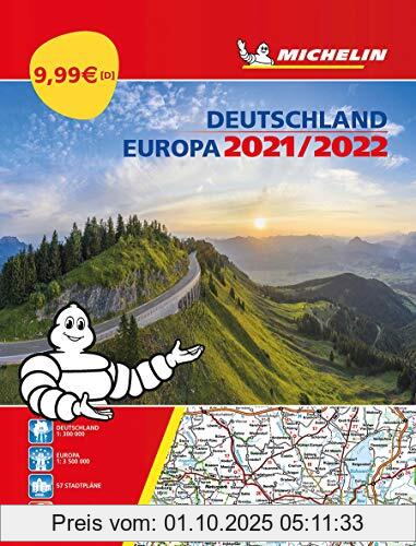 Michelin Straßenatlas Deutschland & Europa 2021/2022: Autobild Testsieger 2019 / Straßenkarte 1:300.000 (MICHELIN Atlanten)