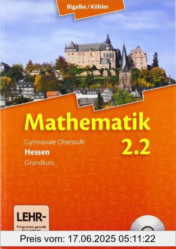 Binding : Taschenbuch, Edition : Neubearbeitung., Label : Cornelsen Verlag, Publisher : Cornelsen Verlag, medium : Taschenbuch, numberOfPages : 192, publicationDate : 2010-08-01, authors : Bigalke, Dr. Anton, Köhler, Dr. Norbert, Kuschnerow, Dr. Horst, Ledworuski, Dr. Gabriele, publishers : Bigalke, Dr. Anton, Köhler, Dr. Norbert, languages : german, ISBN : 3464574555