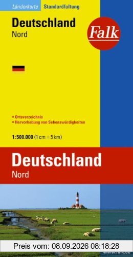 Falk Länderkarte Deutschland Nord 1:500 000