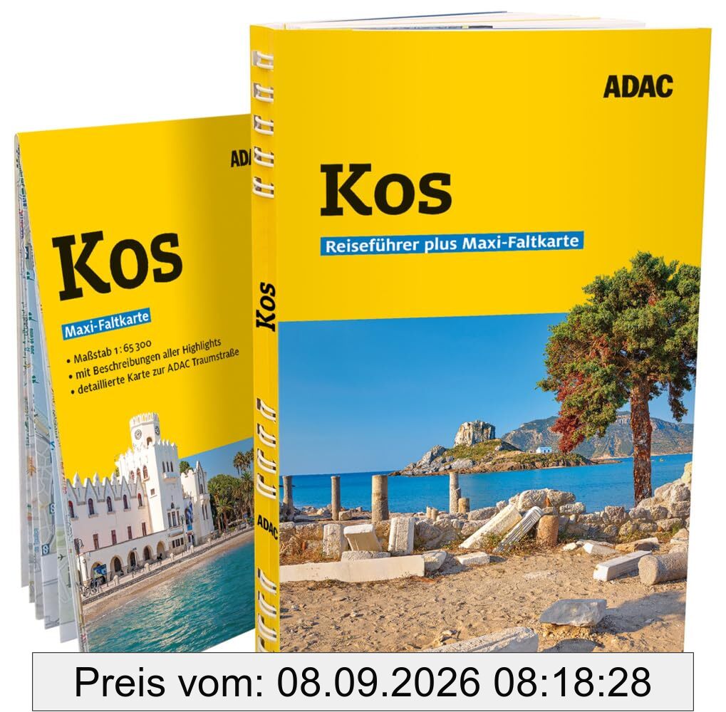 ADAC Reiseführer plus Kos: Mit Maxi-Faltkarte und praktischer Spiralbindung