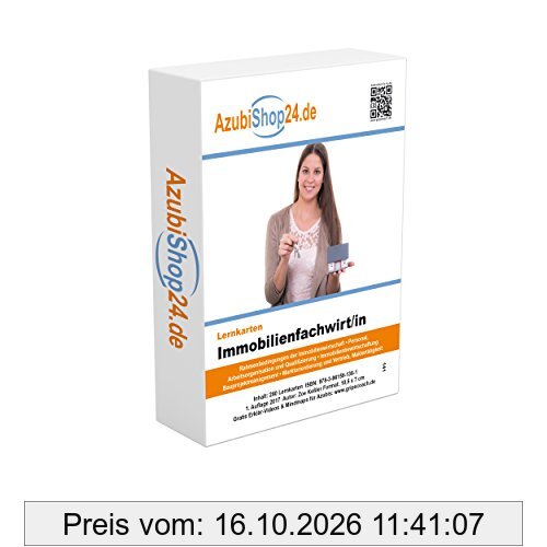 AzubiShop24.de Basis-Lernkarten Lernkarten Immobilienfachwirt/in: Erfolgreiche Prüfungsvorbereitung auf die Abschlussprüfung