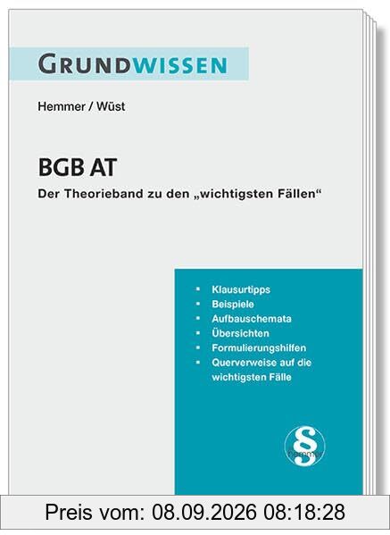 Grundwissen BGB AT: Der Theorieband zu den wichtigsten Fällen