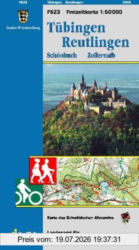 Landesamt für Geoinformation und Landentwicklung Topographische Freizeitkarten Baden-Württemberg, Bl.523, Tübingen Reutlingen Schönbuch Zollernalb