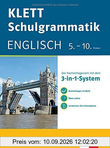 Klett-Schulgrammatik: Englisch 5.-10. Klasse mit Online-Übungen und mobile Lernkarten