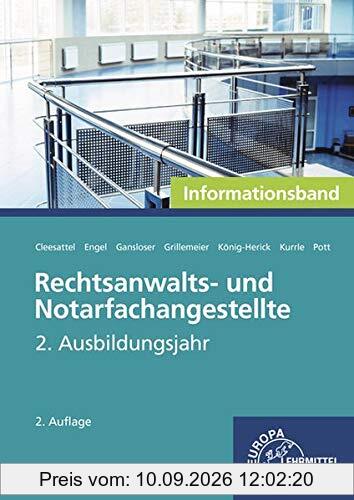 Rechtsanwalts- und Notarfachangestellte, Informationsband: 2. Ausbildungsjahr