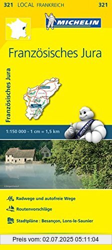 Die Buchhandlung in Oelde hat das Buch Michelin Französische Jura: Straßen- und Tourismuskarte 1:150.000 (MICHELIN Localkarten)