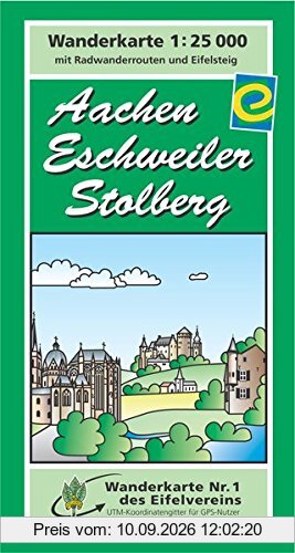 Aachen, Eschweiler, Stolberg: Wanderkarte Nr. 1 des Eifelvereins