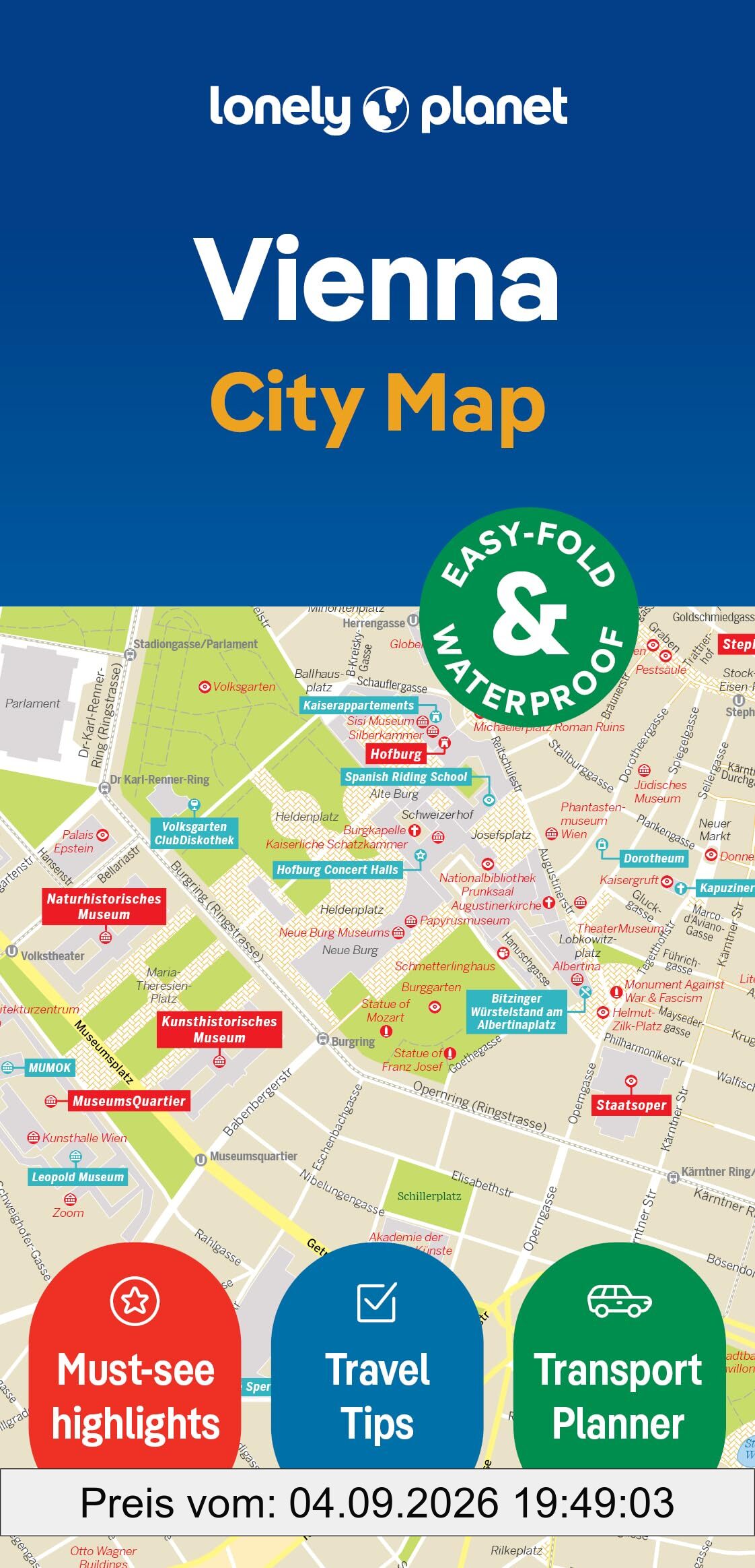 Lonely Planet Vienna City Map