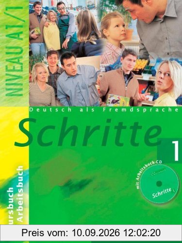 Schritte 1: Deutsch als Fremdsprache / Kursbuch + Arbeitsbuch mit Audio-CD zum Arbeitsbuch