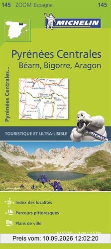 PIRENEOS CENTRALES 11145 CARTE ZOOM MICHELIN KAART