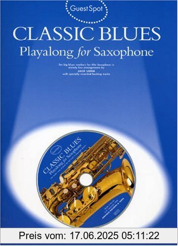 Brand : Music Sales, Binding : Taschenbuch, Label : Music Sales Ltd, Publisher : Music Sales Ltd, NumberOfItems : 1, PackageQuantity : 1, Feature : Tritt in das Rampenlicht und spiele zu erstklassigen Blues-Klassikern für Saxophon! Alle mit Play-Along Songs auf der beigelegten CD., medium : Taschenbuch, numberOfPages : 32, publicationDate : 1998-03-19, authors : Various, languages : english, ISBN : 0711962685