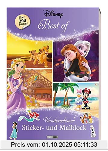 Disney Best of: Wunderschöner Sticker- und Malblock: über 300 Sticker!