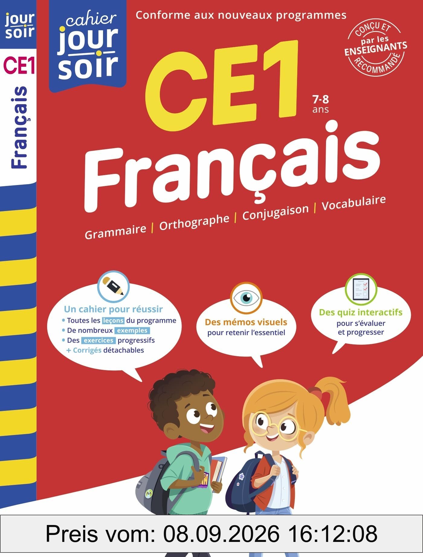 Français CE1, 7-8 ans : grammaire, orthographe, conjugaison, vocabulaire