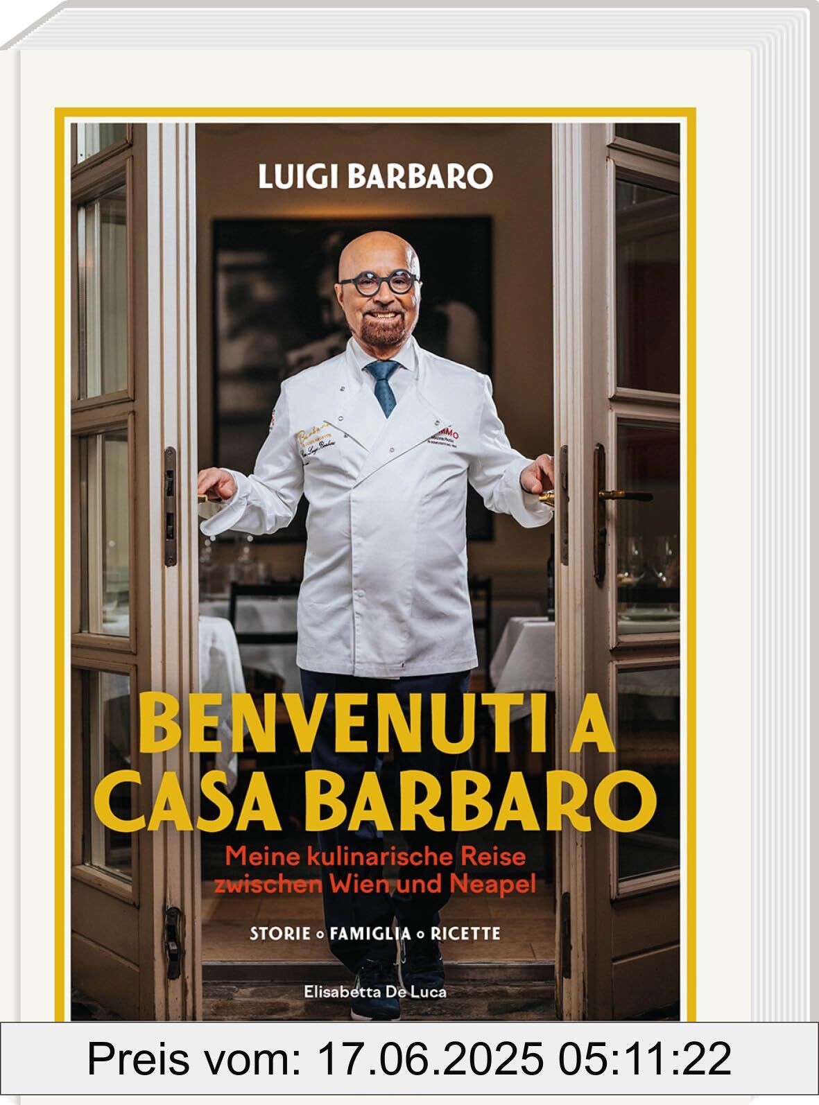Binding : hardcover, Edition : 1, Label : BENVENUTI A CASA BARBARO : Meine kulinarische Reise zwischen Wien und Neapel STORIE – FAMIGLIA – RICETTE, medium : hardcover, numberOfPages : 208, publicationDate : 2024-11-18, languages : german, ISBN : 3222140545