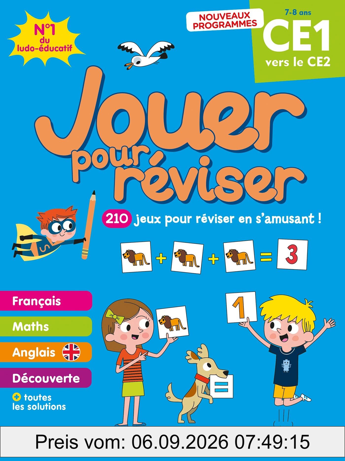 Jouer pour réviser, CE1 vers le CE2, 7-8 ans : 210 jeux pour réviser en s'amusant ! : nouveaux programmes