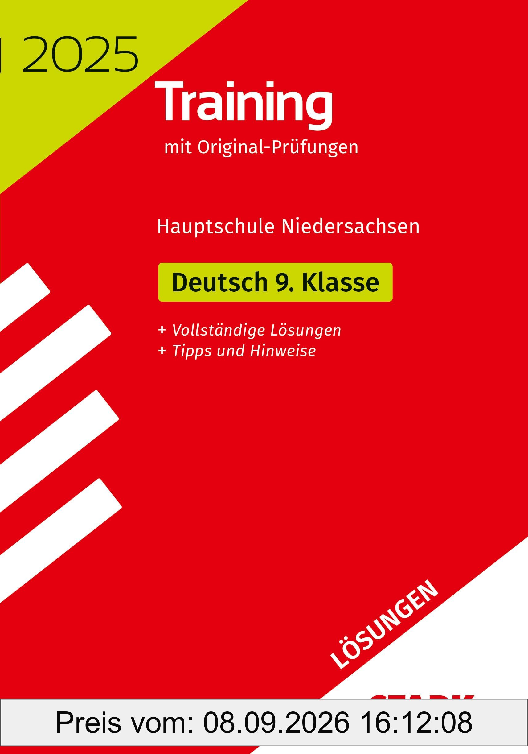 STARK Lösungen zu Original-Prüfungen und Training Hauptschule 2025 - Deutsch 9. Klasse - Niedersachsen