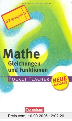 Pocket Teacher - Sekundarstufe I (mit Umschlagklappen): Mathematik: Gleichungen und Funktionen
