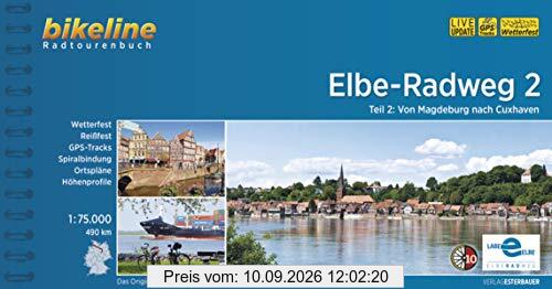 Elbe-Radweg: Teil 2: Von Magdeburg nach Cuxhaven. 490 km, 1:75.000, wetterfest/reißfest, GPS-Tracks Download, LiveUpdate