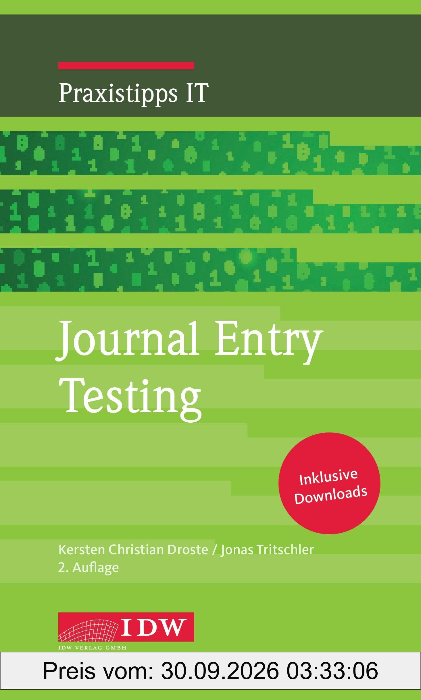 Journal Entry Testing (IDW Praxistipps IT: Digitalisierungshilfe für Wirtschaftsprüfer)