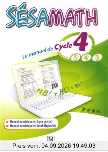 Sésamath : le manuel de cycle 4, 5e, 4e, 3e