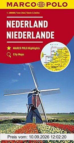 MARCO POLO Karte Niederlande 1:200 000 (MARCO POLO Karten 1:200.000)