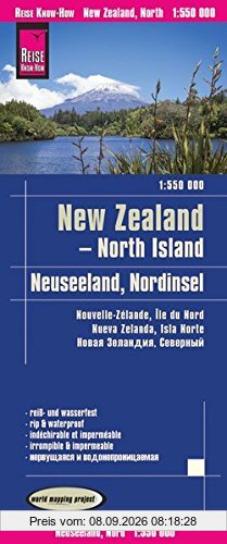 Reise Know-How Landkarte Neuseeland, Nordinsel (1:550.000): world mapping project