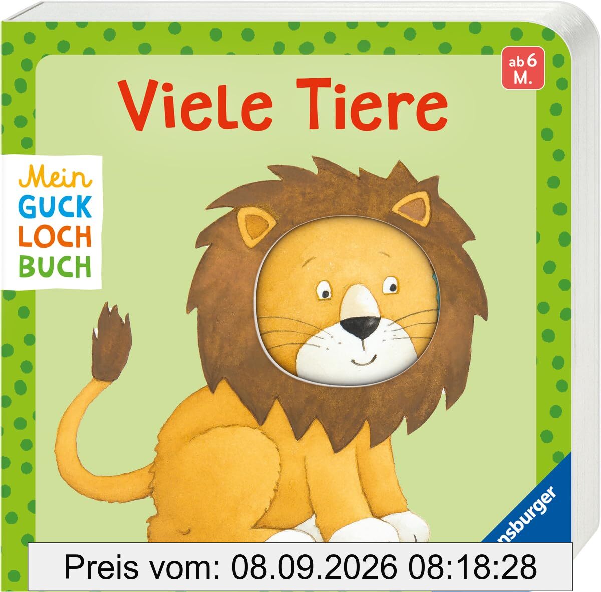 Mein Gucklochbuch: Viele Tiere, Pappbilderbuch für Kinder ab 6 Monaten, mit Spieleffekt