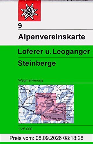 Loferer- und Leoganger Steinberge: Topographische Karte 1:25.000 (Alpenvereinskarten)