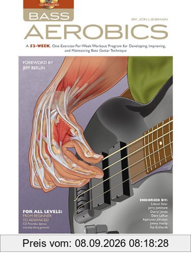 Liebman Jon Bass Aerobics Bgtr Tab BK/CD (Book & CD)
