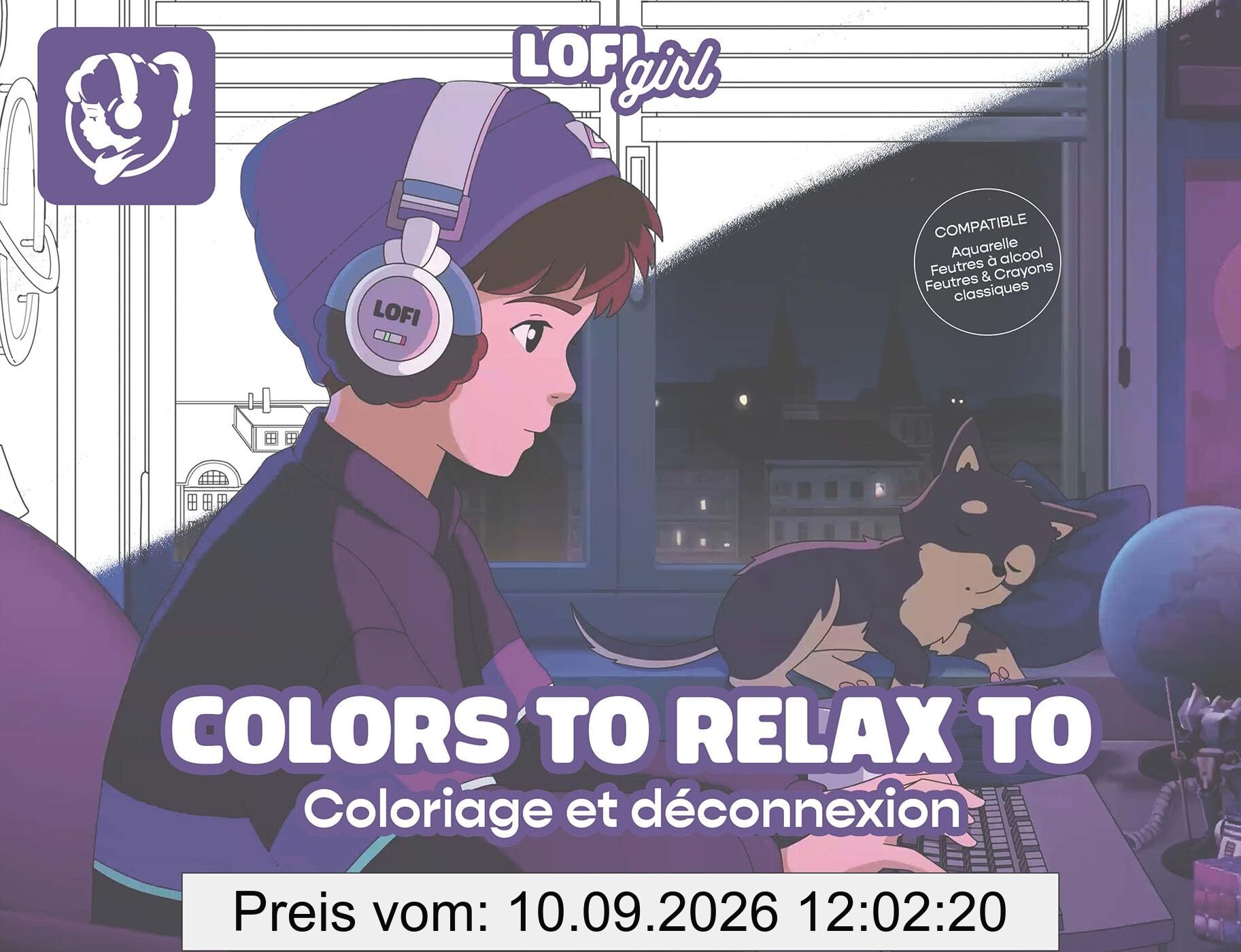 Colors to relax Lofi Girl : Coloriage de déconnexion