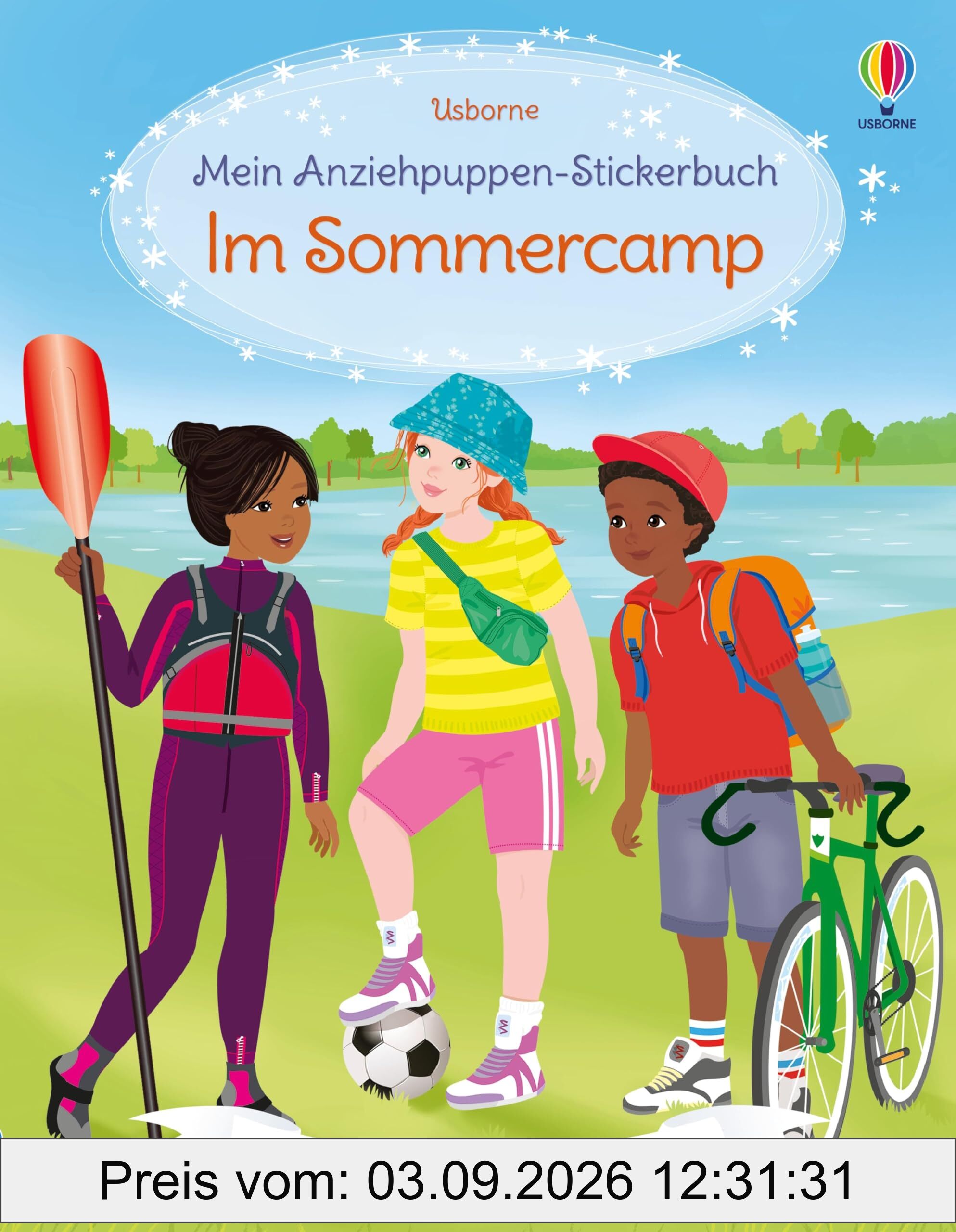 Mein Anziehpuppen-Stickerbuch: Im Sommercamp: Stickerheft mit vielen Anzieh-Stickern – Abenteuer im Ferienlager – für Kinder ab 5 Jahren (Meine Anziehpuppen-Stickerbücher)